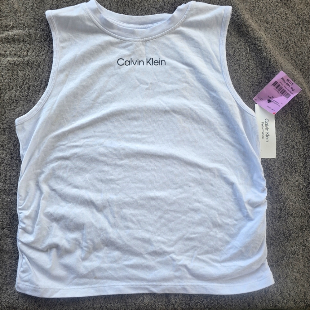 Calvin Klein White Fitted Muscle Tee